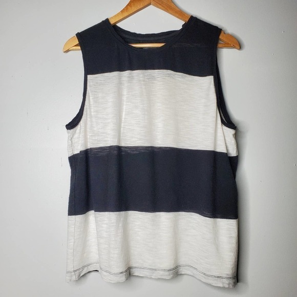 Calvin Klein Jeans Striped Tank Top Black White M - Picture 5 of 5